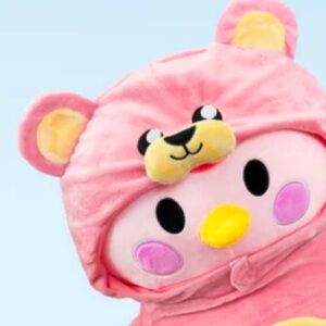 RARE Pink Birb Finch in Bear Costume